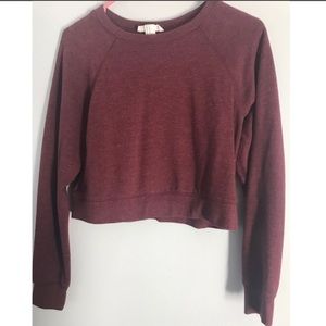 Long sleeve, cropped shirt
